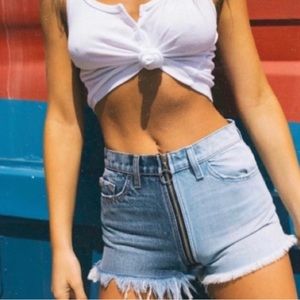 Revice denim Yin Yang shorts